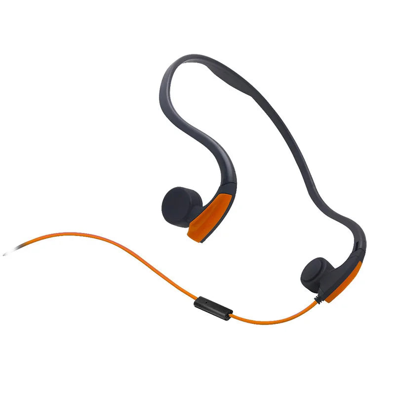 Bone Conduction Transmit Headsets Wired Earphone Outdoor Sports Smart Headphones Neckband with Mic For IPhone Xiaomi Samsung