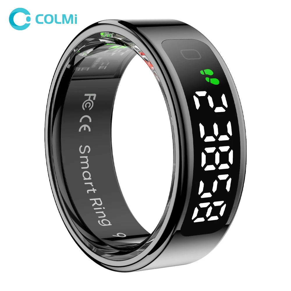COLMI R12 Smart Ring with Display Screen and Touch, Health Manager, Wireless Charging, 5 ATM Waterproof For Men Women