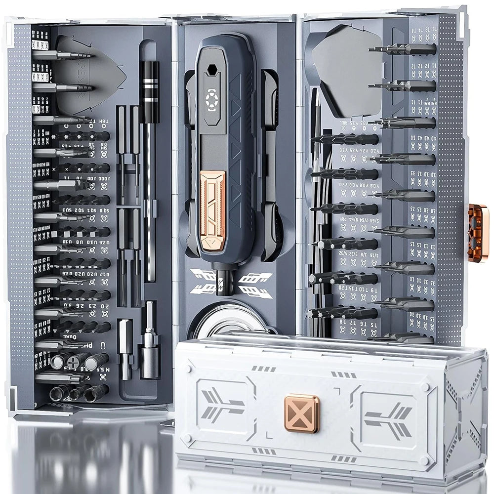 JAKEMY 180In1 Precision Screwdriver Set with Magnetic Bits - Electric or Manual Version Optional for Laptop/Phone/Glasses Repair