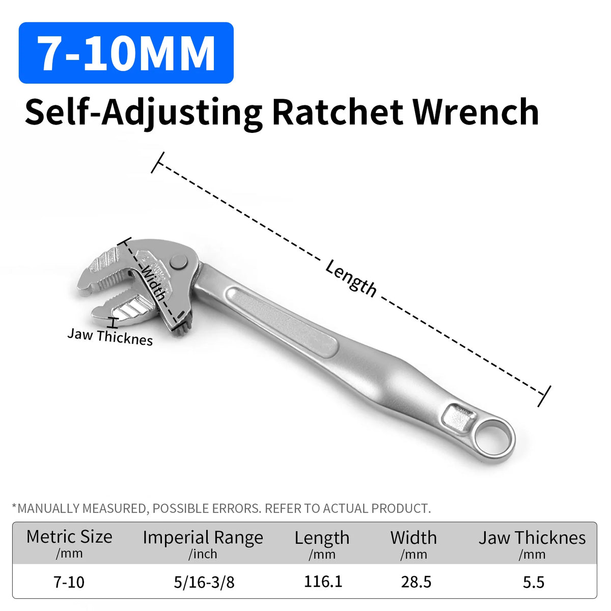 1PC Multifunctional Heavy-Duty Crab Claw Wrench Adjustable Ratchet Wide Jaw Self-Locking Wrench For Home Auto Pipe Manufacture