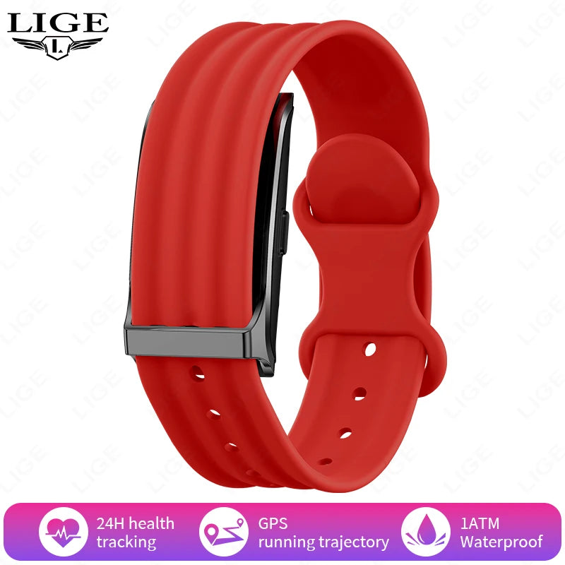 LIGE No Screen Smart Watch Men's Sports Outdoors Fitness Heart Rate Monitor 1ATM Waterproof New Smartwatch For Andrio IOS 2025