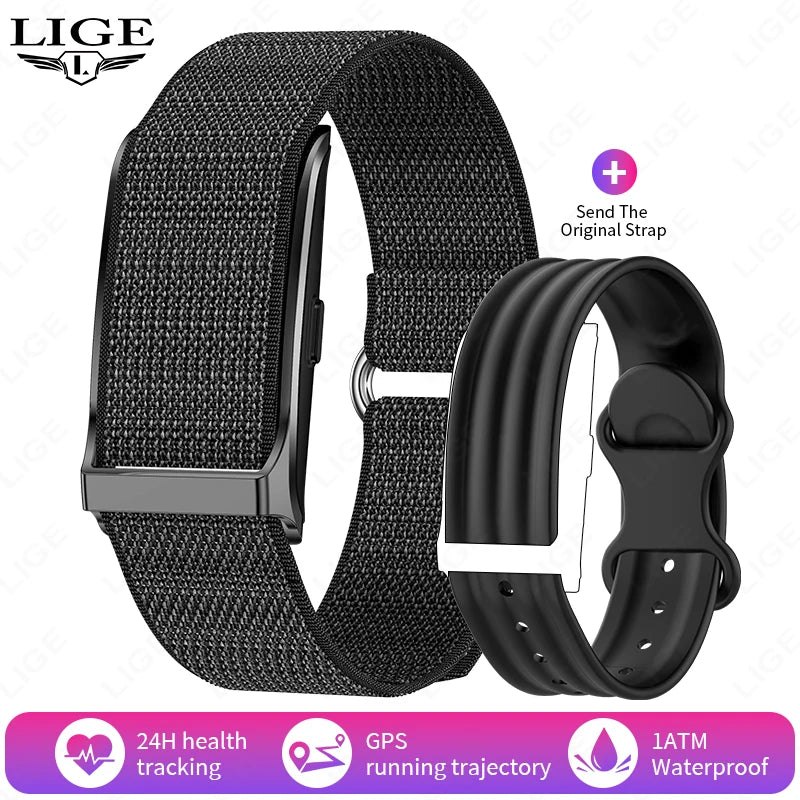 LIGE No Screen Smart Watch Men's Sports Outdoors Fitness Heart Rate Monitor 1ATM Waterproof New Smartwatch For Andrio IOS 2025