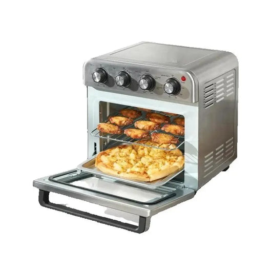 SucceBuy 18L 1700W Air Fryer Toaster Oven Stainless Steel Toaster Ovens Countertop Combo with Grill Home and Commercial Use