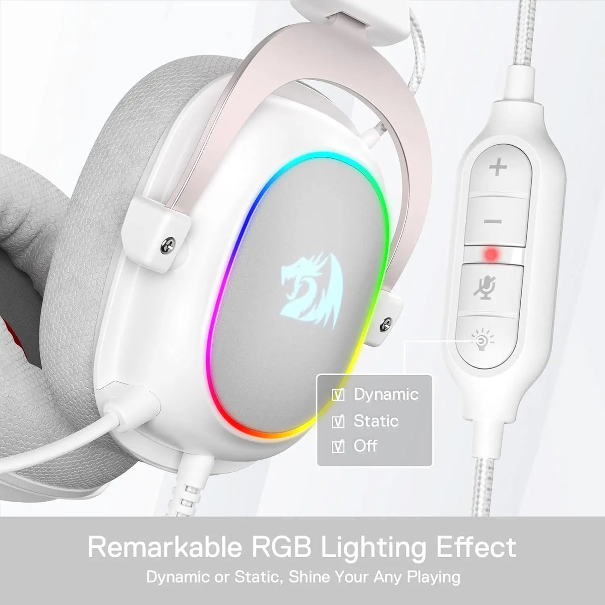 Redragon H510 Zeus-X RGB Wired Backlit Gaming Headset 7.1 Surround Sound Multi Platforms Headphone
