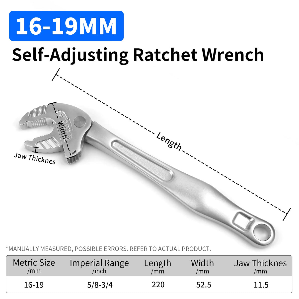 1PC Multifunctional Heavy-Duty Crab Claw Wrench Adjustable Ratchet Wide Jaw Self-Locking Wrench For Home Auto Pipe Manufacture