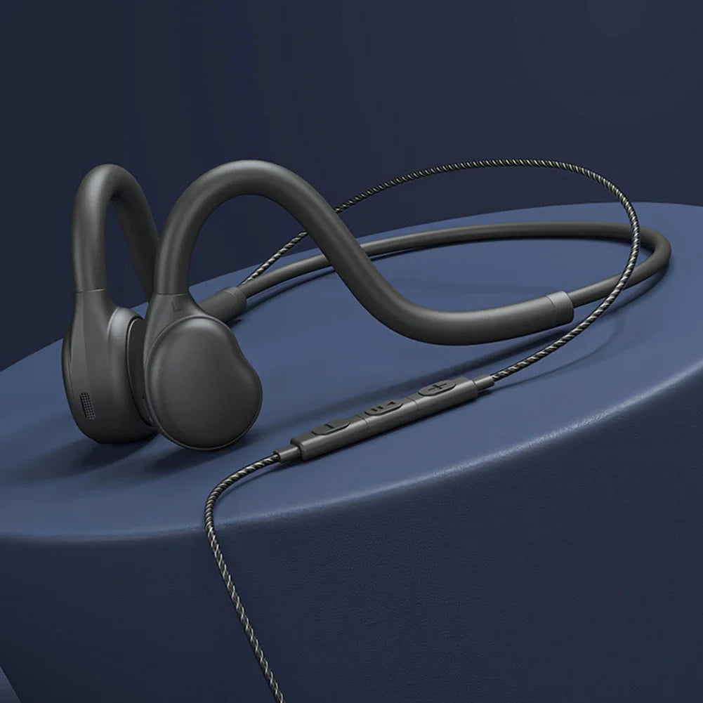 Hanging Sports Headphones Stereo Phone Earphones Wired Bone Conduction Headphones With Microphone for Iphone Xiaomi Samsung