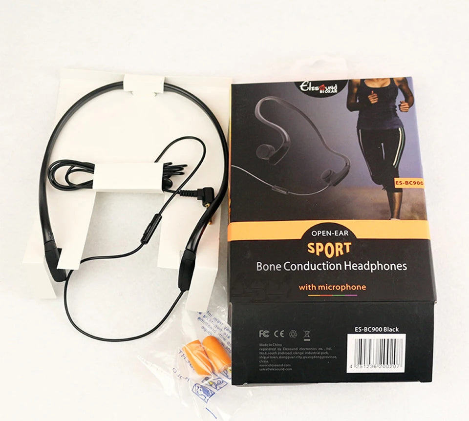 Bone Conduction Transmit Headsets Wired Earphone Outdoor Sports Smart Headphones Neckband with Mic For IPhone Xiaomi Samsung