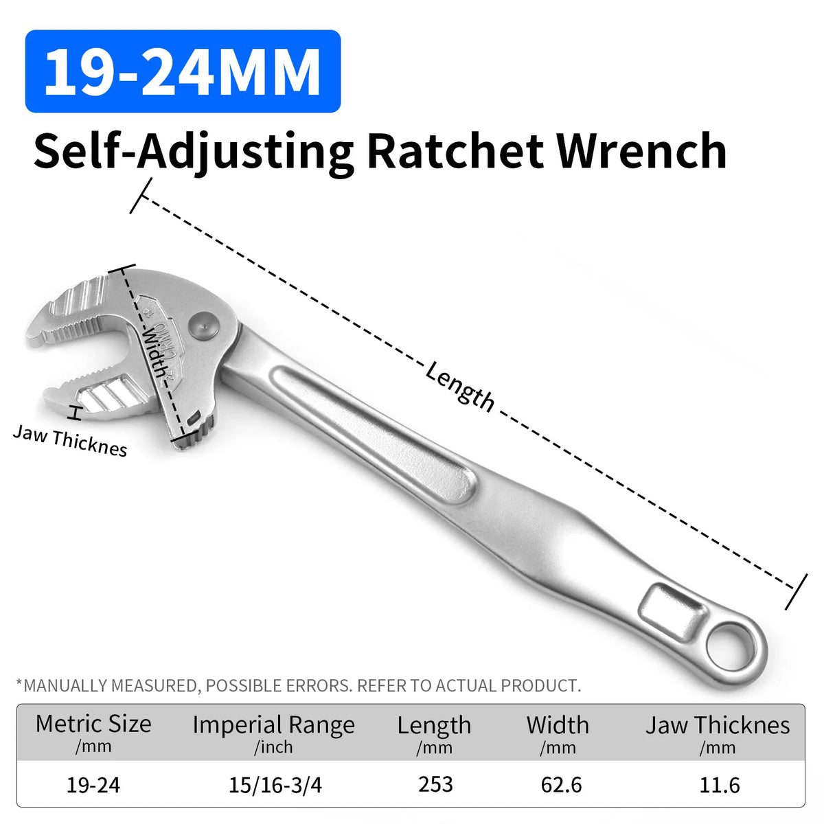 1PC Multifunctional Heavy-Duty Crab Claw Wrench Adjustable Ratchet Wide Jaw Self-Locking Wrench For Home Auto Pipe Manufacture