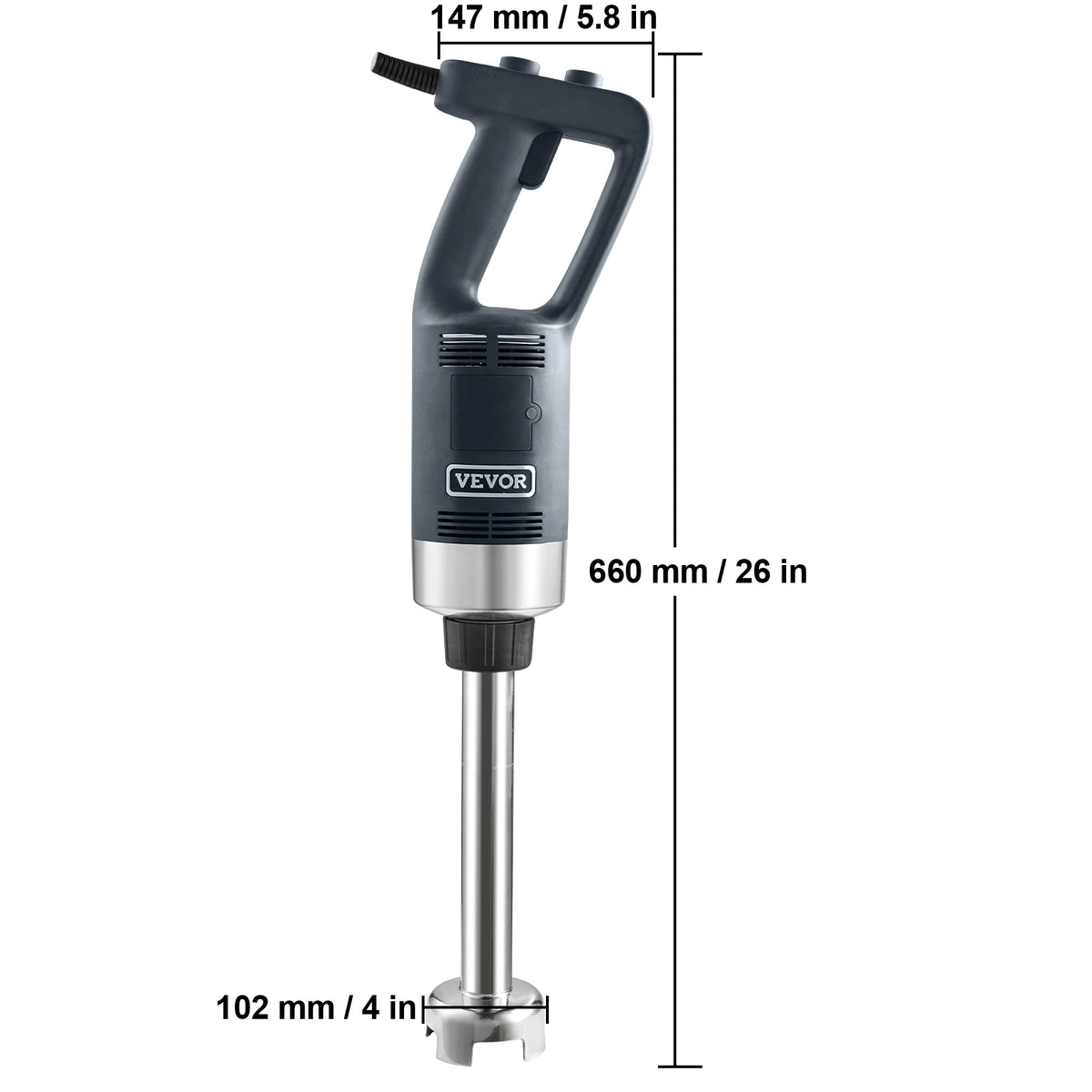 SucceBuy Commercial Immersion Blender 500 Watt Heavy Duty Hand Mixer Variable Speed Kitchen Stick Mixer with 304 Stainless Steel