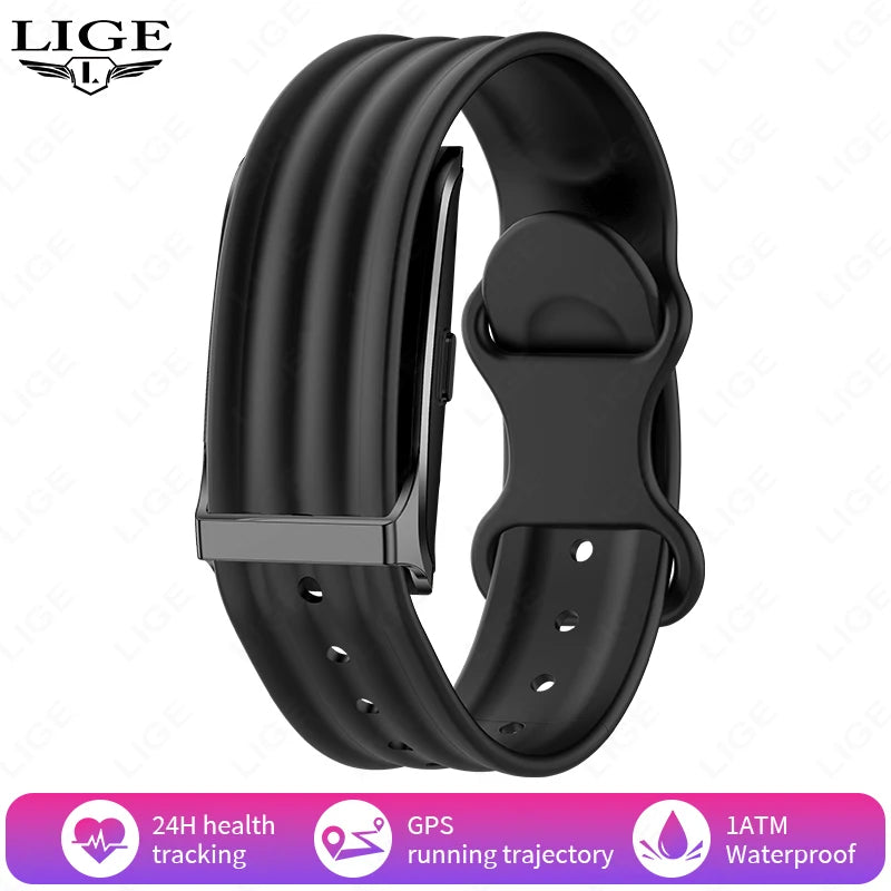 LIGE No Screen Smart Watch Men's Sports Outdoors Fitness Heart Rate Monitor 1ATM Waterproof New Smartwatch For Andrio IOS 2025