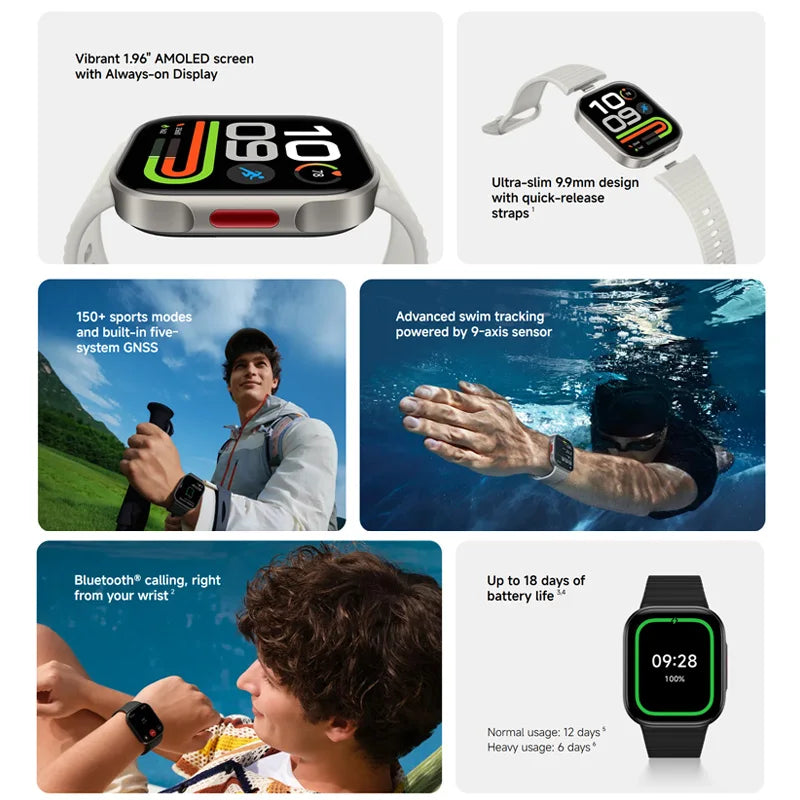 Global Version Xiaomi Redmi Watch 6 Lite Smartwatch Bluetooth Calling 1.96'' Display Sport Mode Health Monitoring 470mAh Battery