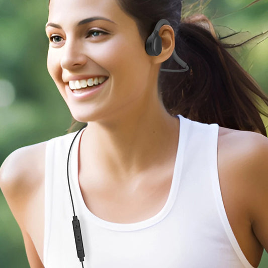 Hanging Sports Headphones Stereo Phone Earphones Wired Bone Conduction Headphones With Microphone for Iphone Xiaomi Samsung